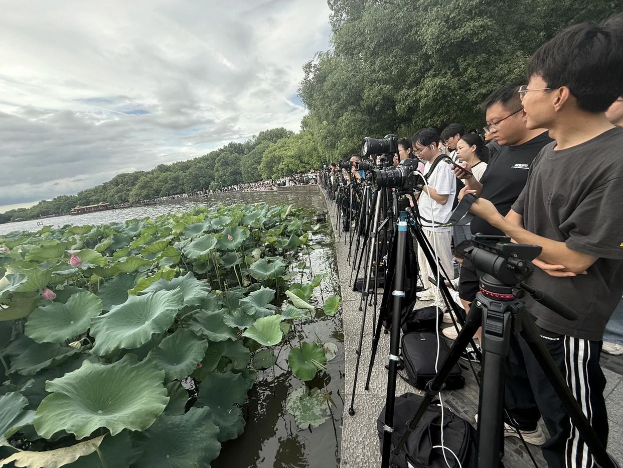 杭州今天有“世纪晚霞”？无数人涌向西湖集贤亭，还有人从上海江苏赶来